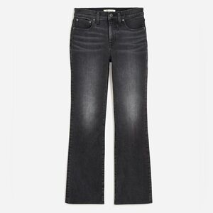 NWT Madewell Kick Out Crop Jeans - Washed Black - Raw Hem Edition Size 25